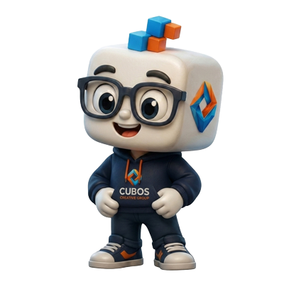 Mascote CUBOS — fale conosco no WhatsApp